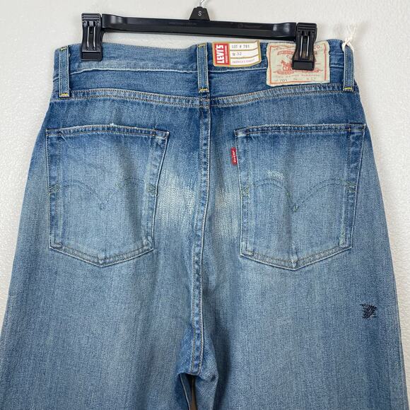 Levi's Vintage Made in Japan 100% Cotton 1950s 701 High Waist Straight Leg Jeans - Picture 6 of 11